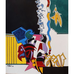 Ashkal, 24 x 30 Inch, Acrylic on Canvas, Modern Art Painting, AC-ASH-253